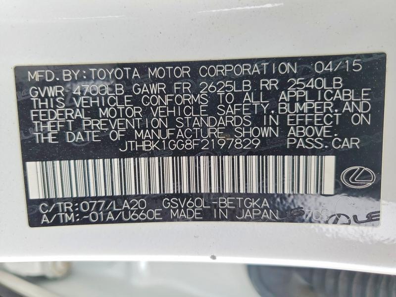 2015 Lexus Es 350 Base