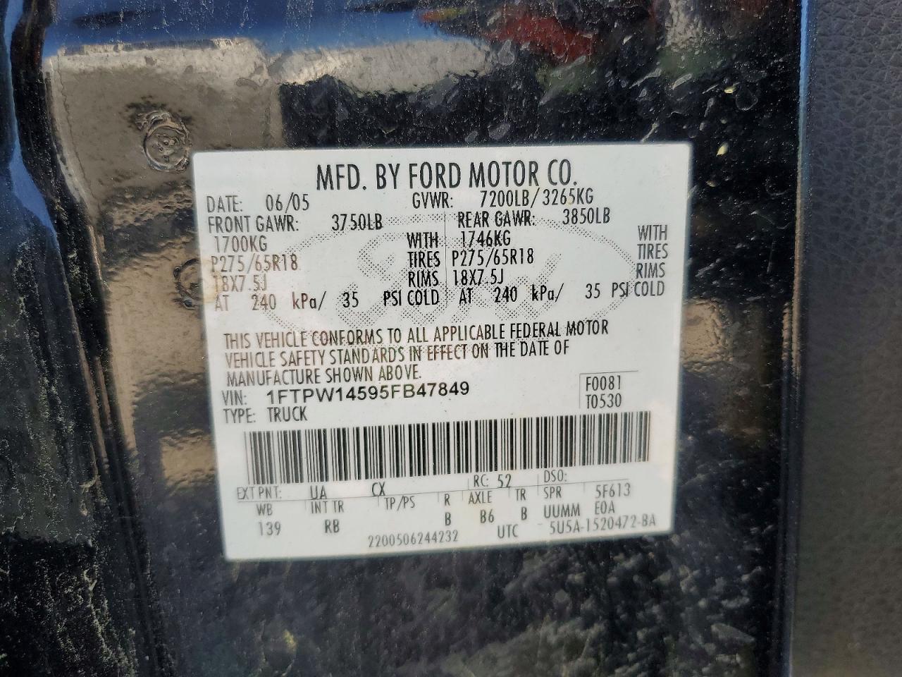 2005 Ford F150 Supercrew