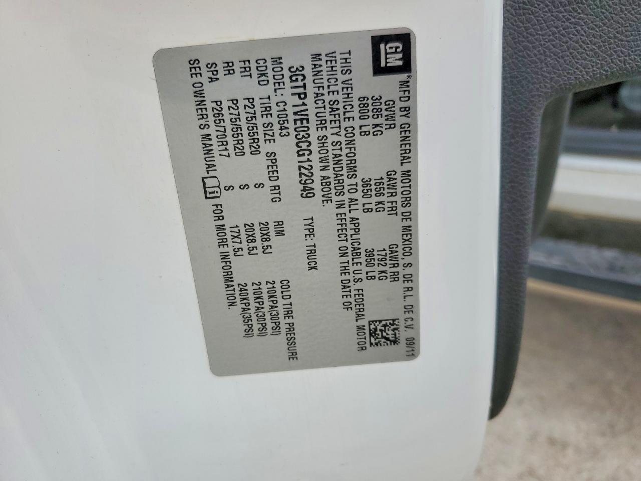 2012 GMC Sierra C1500 SLE