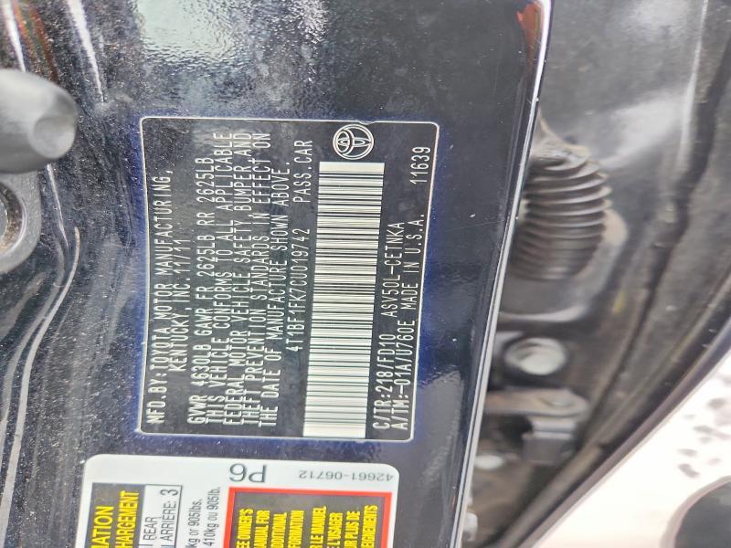 2012 Toyota Camry le