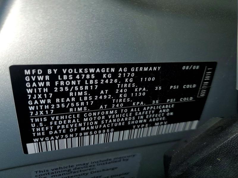 2009 Volkswagen Tiguan s