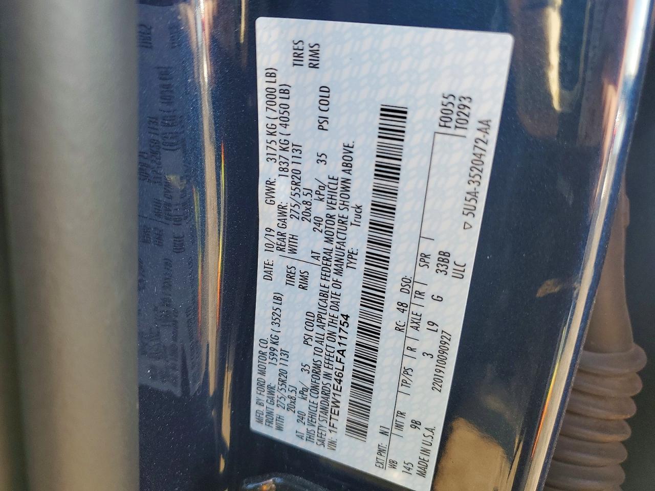 2020 Ford F150 Supercrew