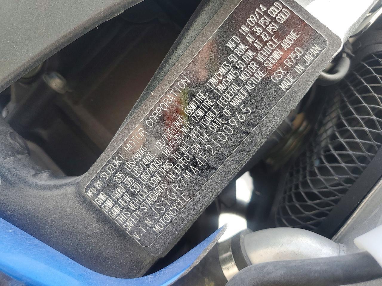 2015 Suzuki GSX-R750