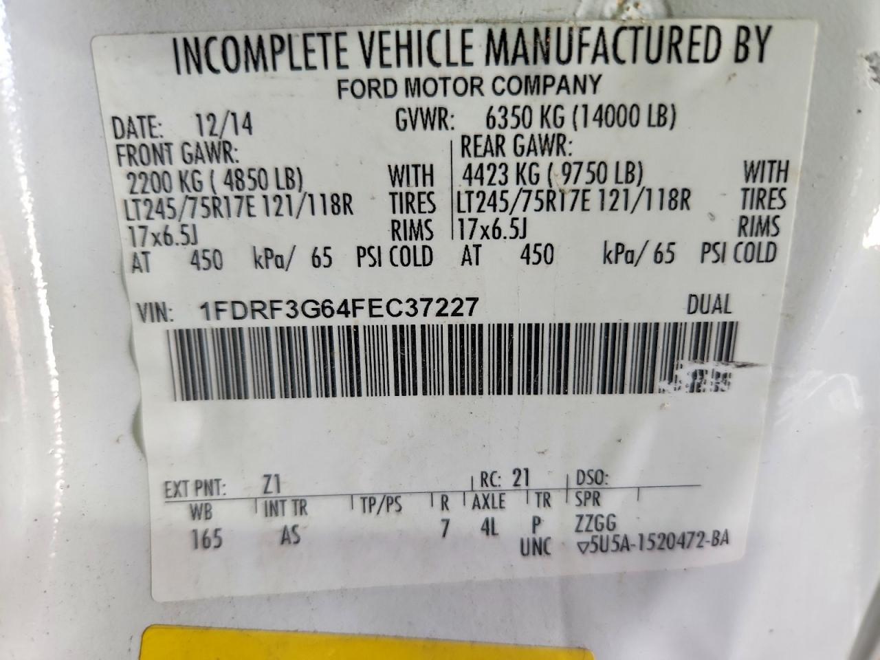 2015 Ford F350 Super Duty