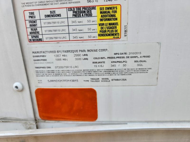 2015 Sure-Trac STW8412SA Enclosed Cargo Trailer