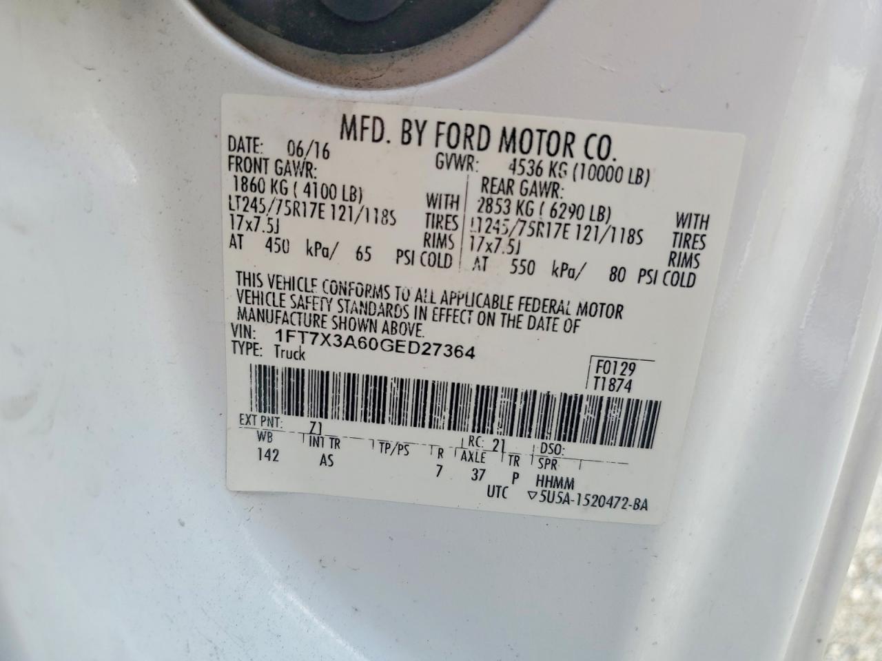 2016 Ford F350 Super Duty