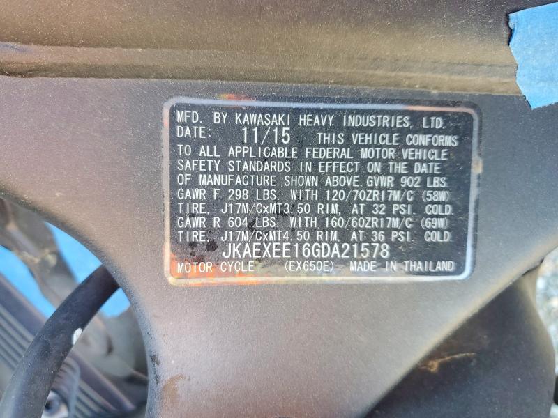 2016 Kawasaki EX650 E