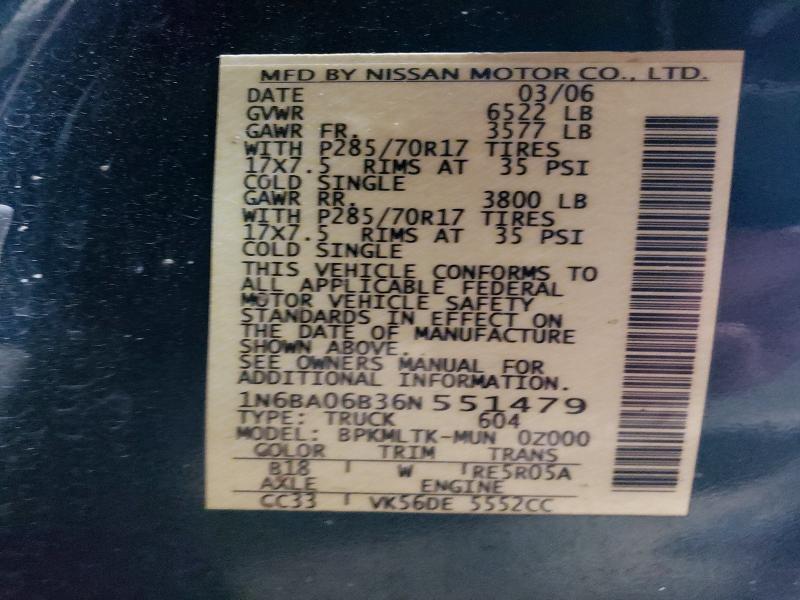 2006 Nissan Titan XE FFV