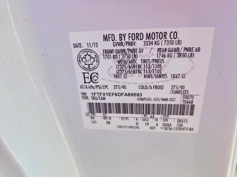 2013 Ford F150 Super cab