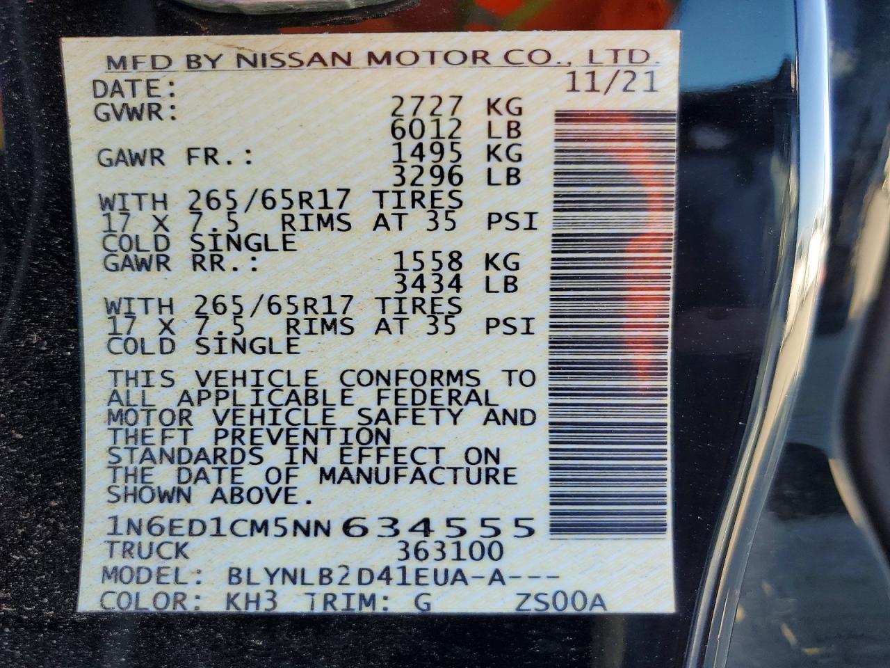 2022 Nissan Frontier SV