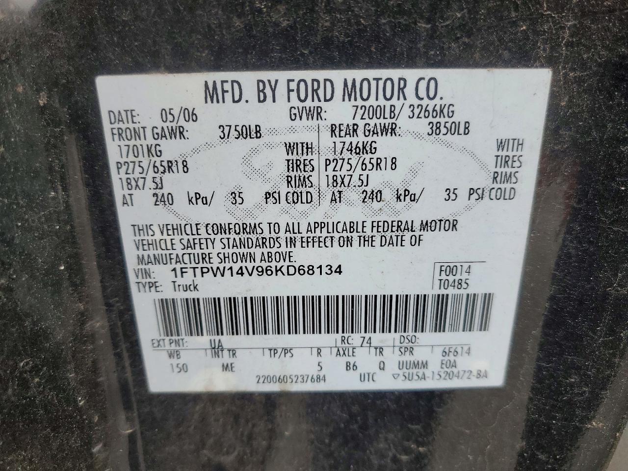 2006 Ford F150 Supercrew
