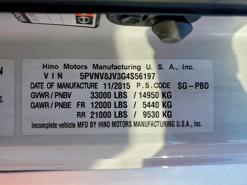 2016 Hino 338 BOX Truck