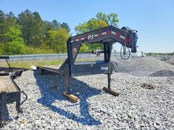 Salvage cars for sale from Copart Austell, GA: 2022 Pjtm 2022 PJ Gooseneck 3F492 Equipment Trailer