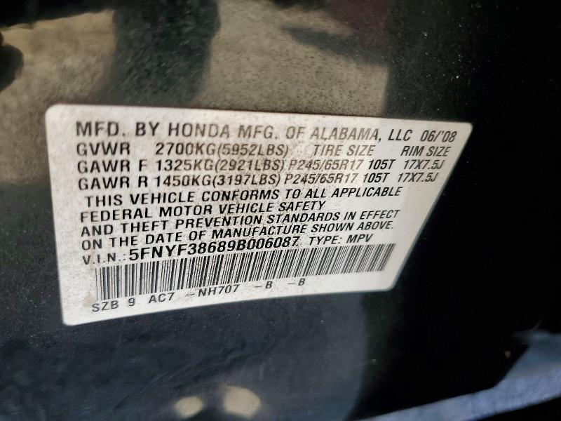 2009 Honda Pilot exl