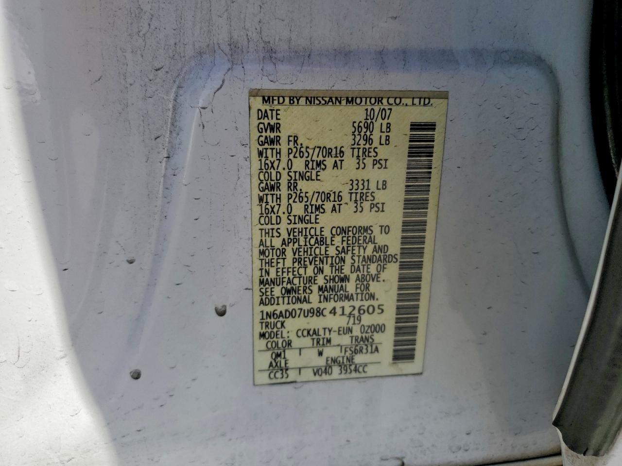 2008 Nissan Frontier SE V6