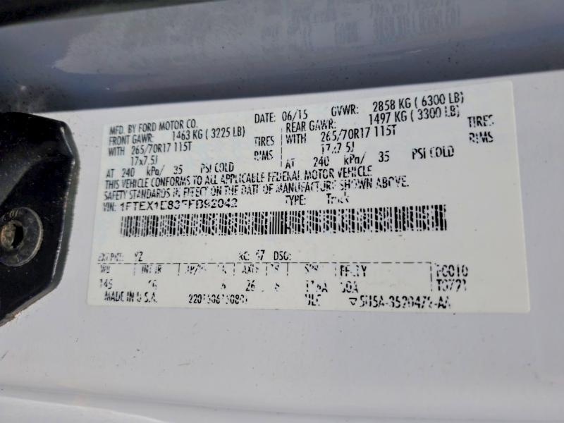 2015 Ford F150 Super cab