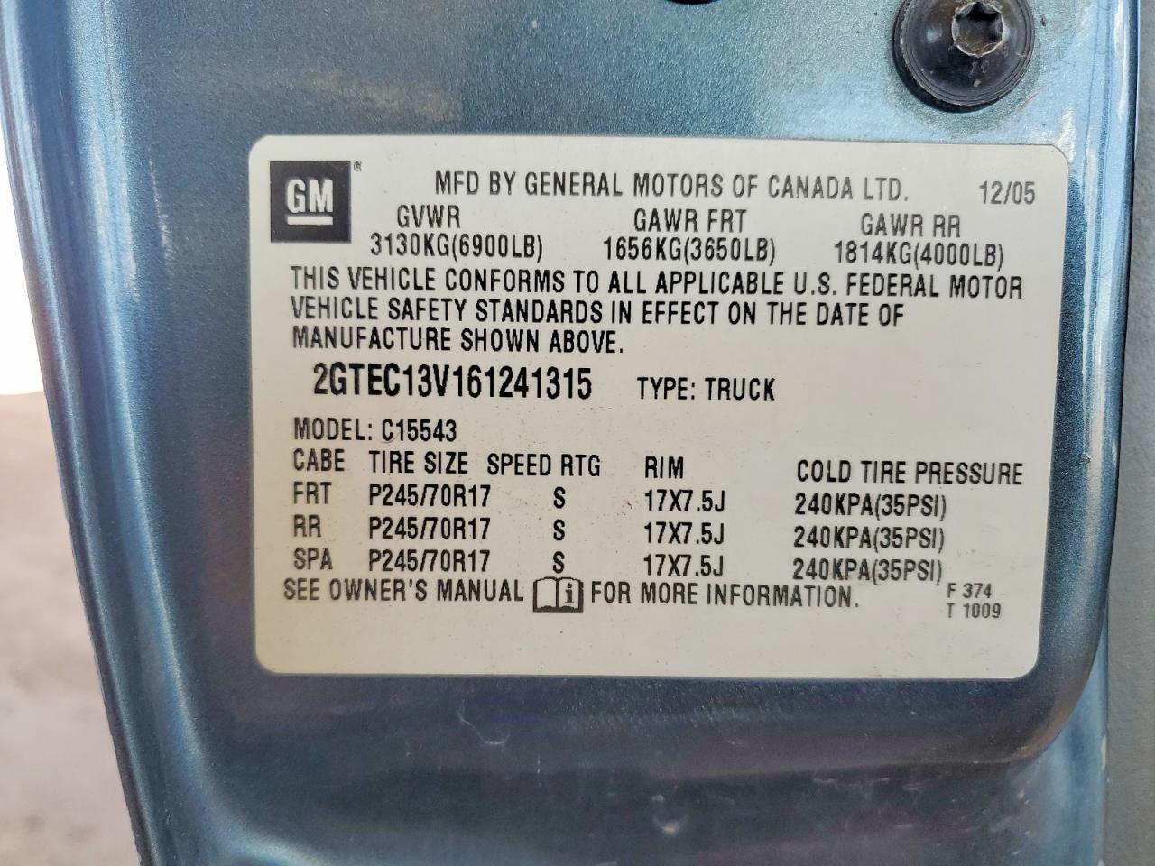 2006 GMC New Sierra C1500