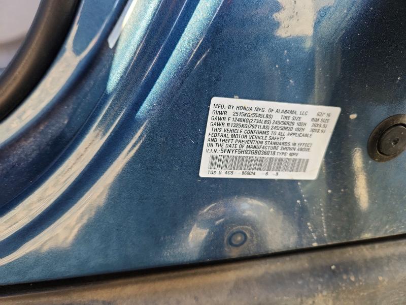 2016 Honda Pilot Touring