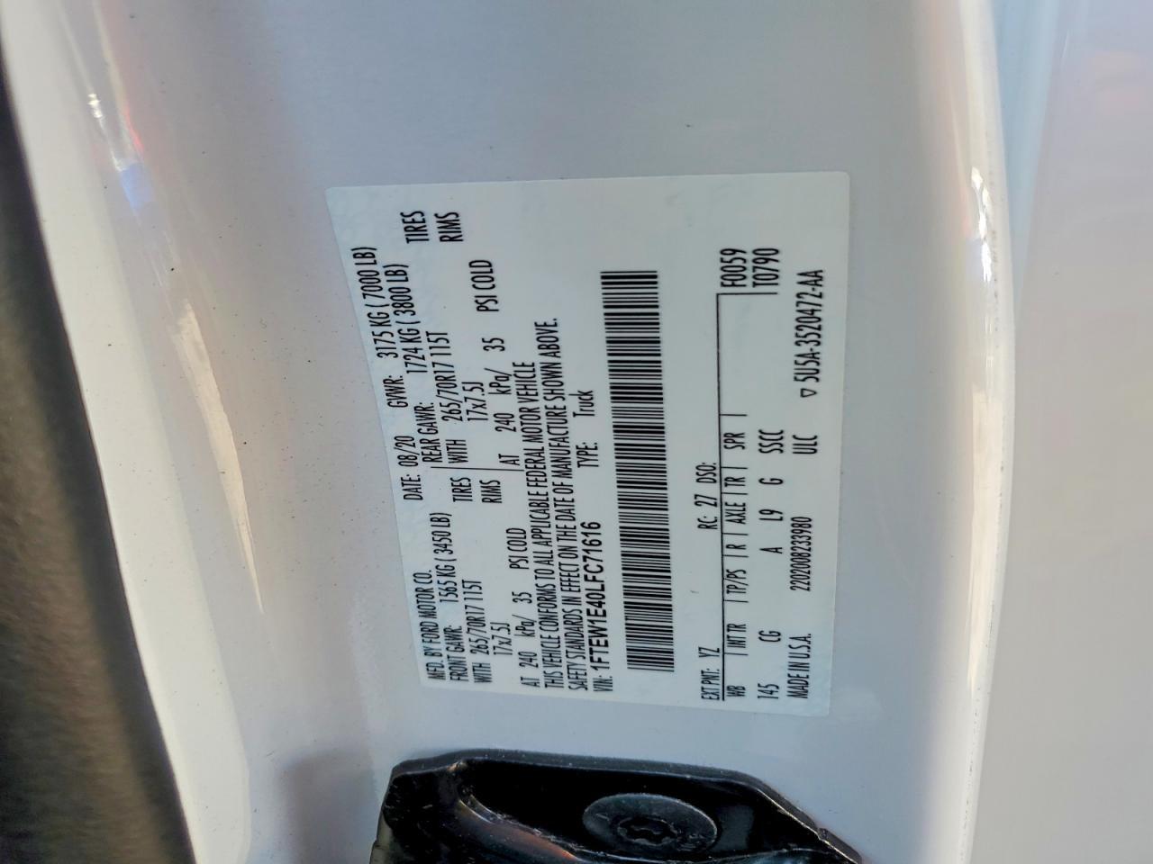 2020 Ford F150 Supercrew