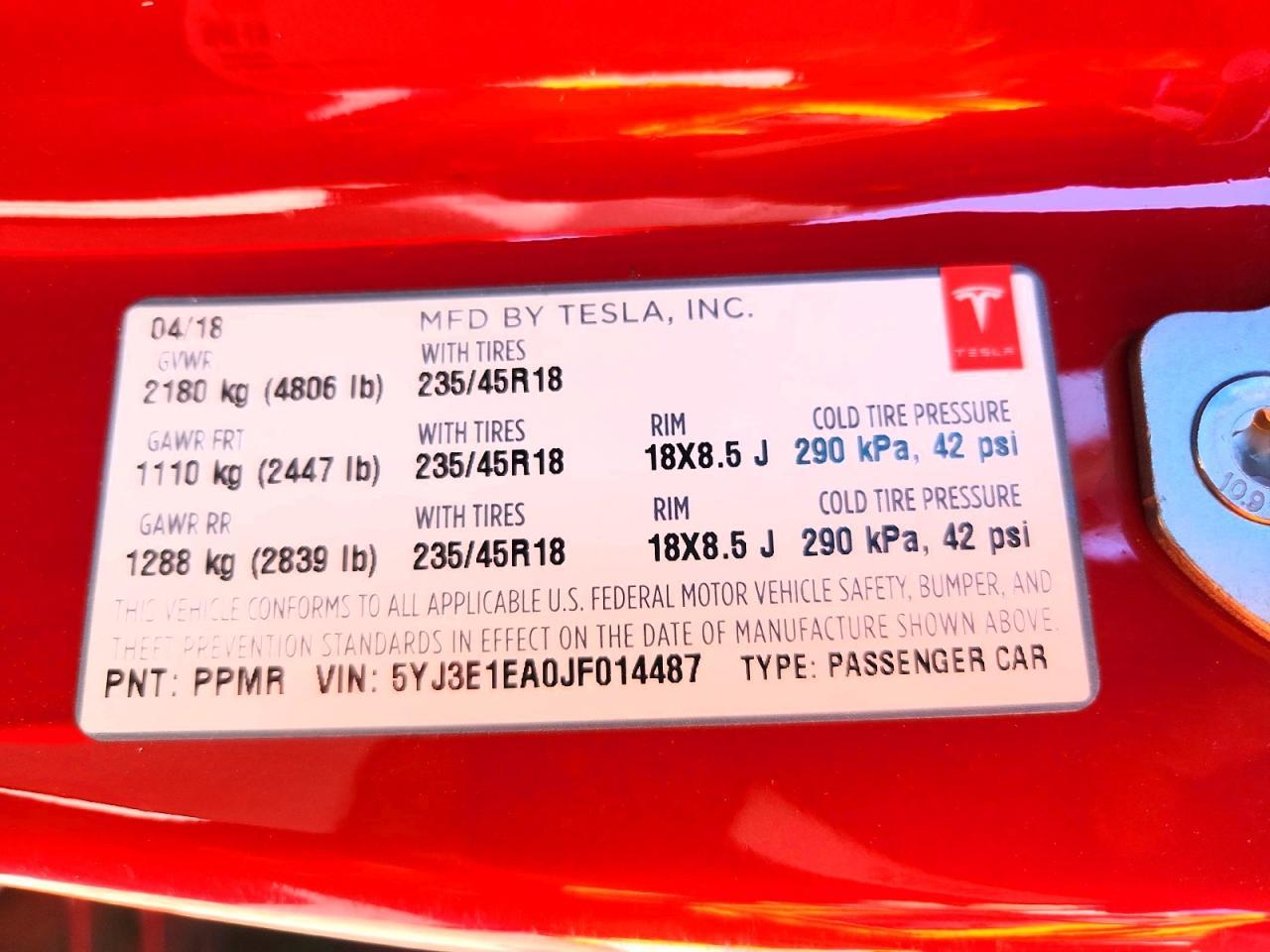 2018 Tesla Model 3