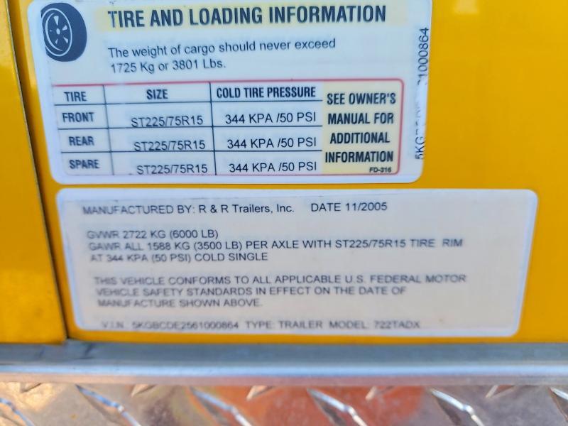 2006 R&R 722TADX Enclosed Snowmobile Trailer