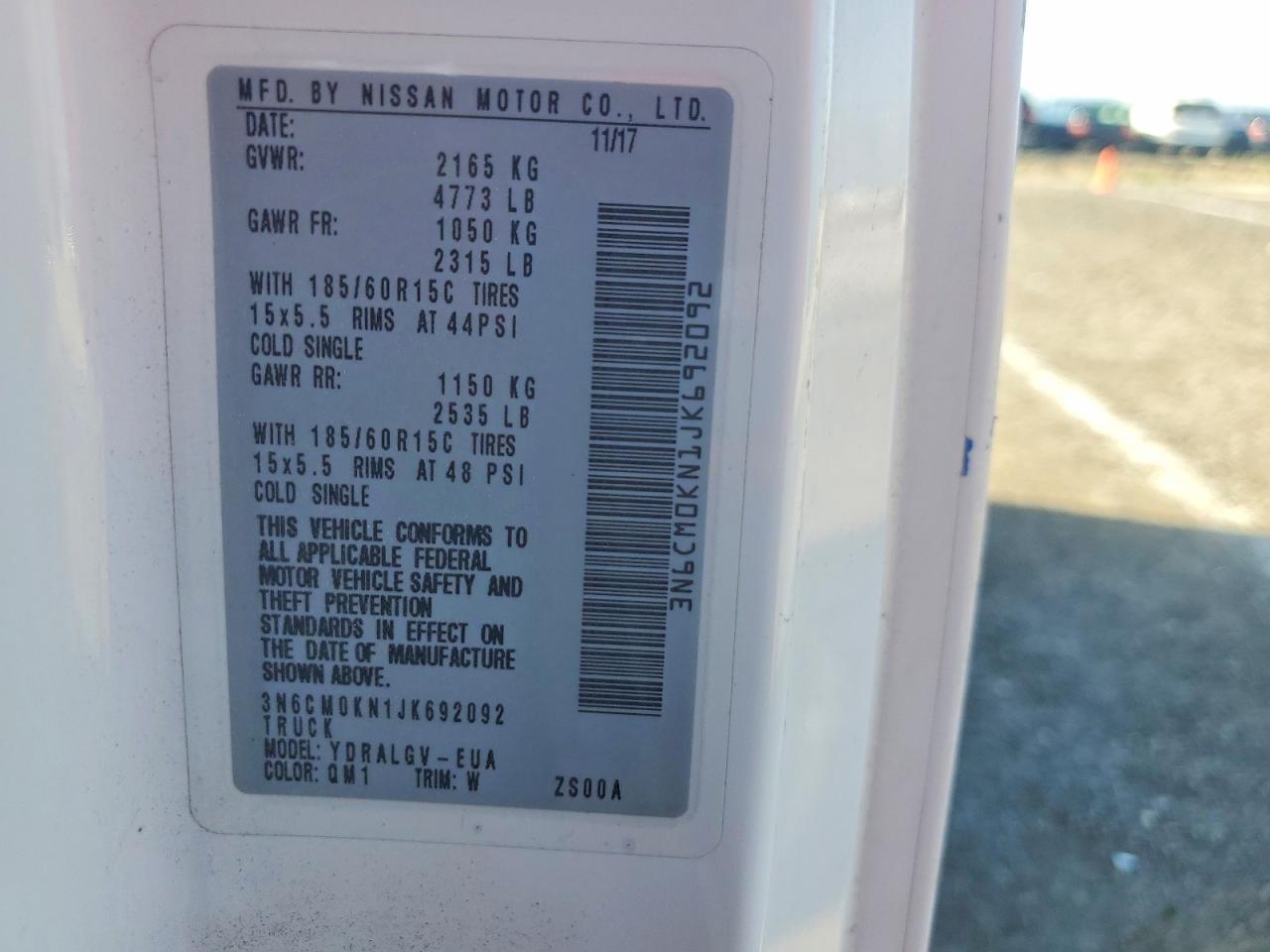 2018 Nissan NV200 SV