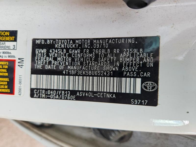 2011 Toyota Camry le