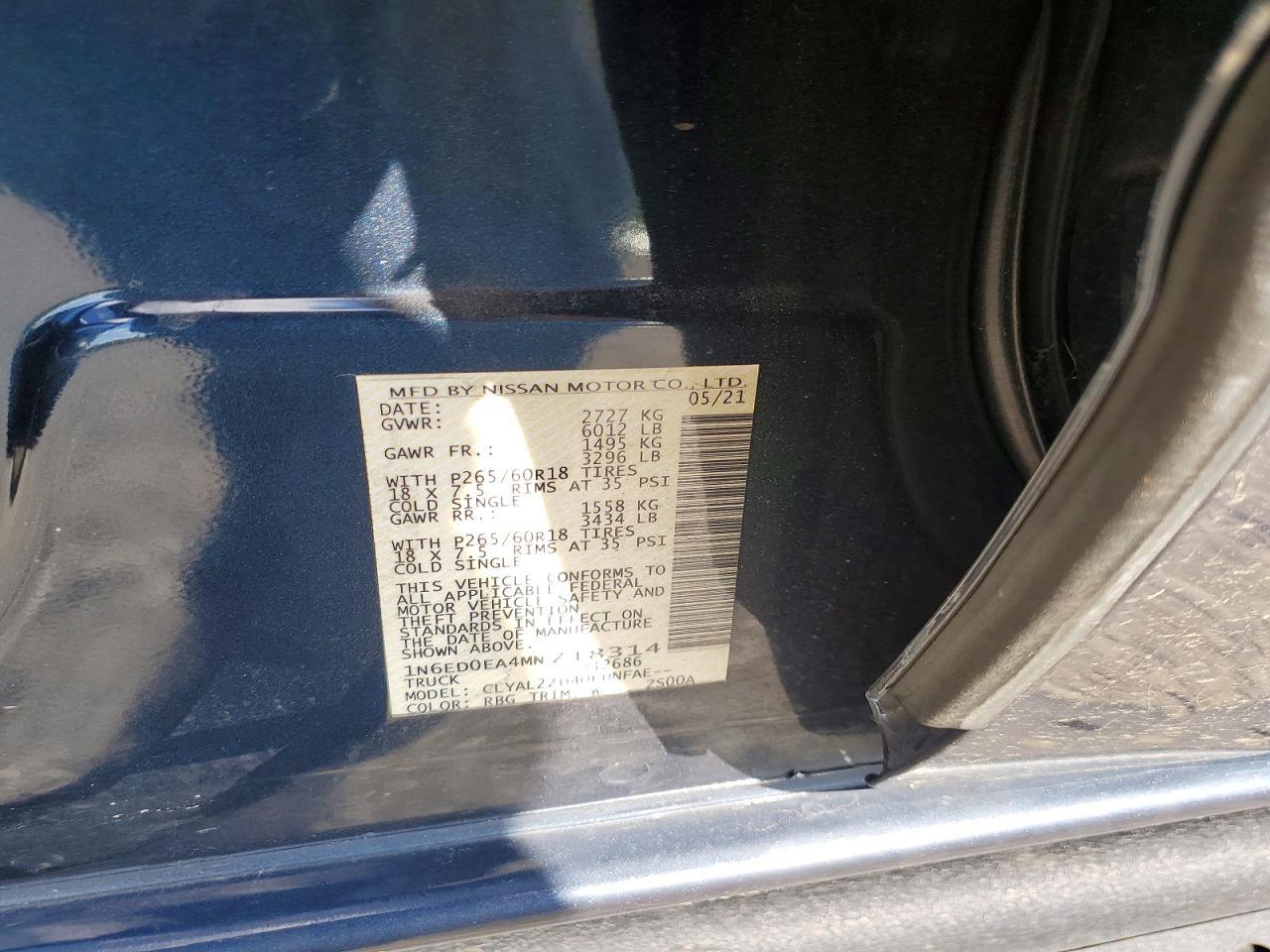 2021 Nissan Frontier SV