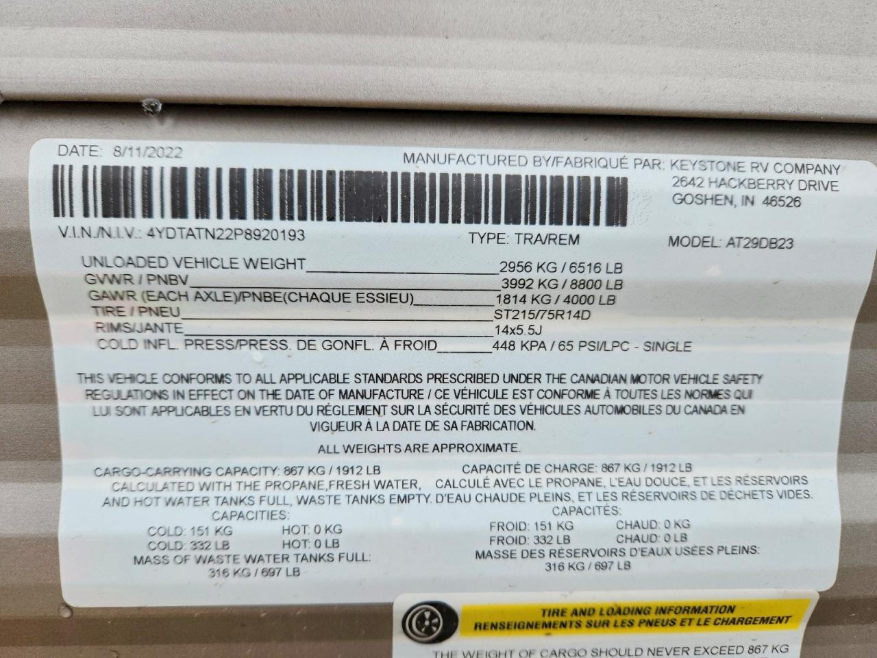 2023 Dutchmen Aspentrail-Camper