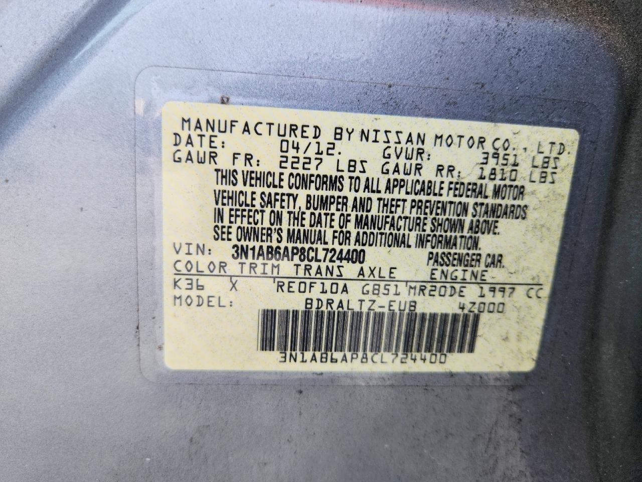 2012 Nissan Sentra 2.0