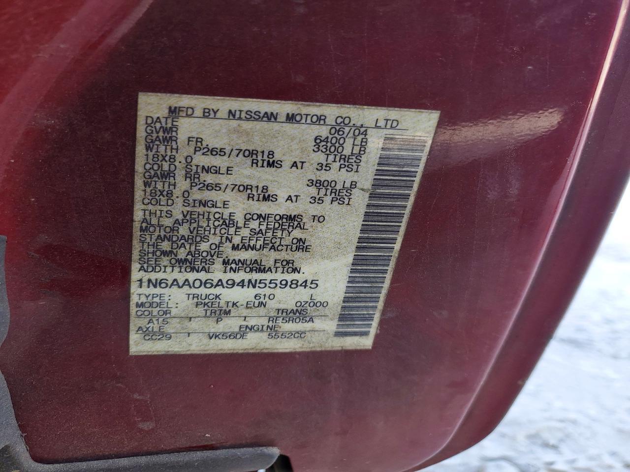 2004 Nissan Titan XE