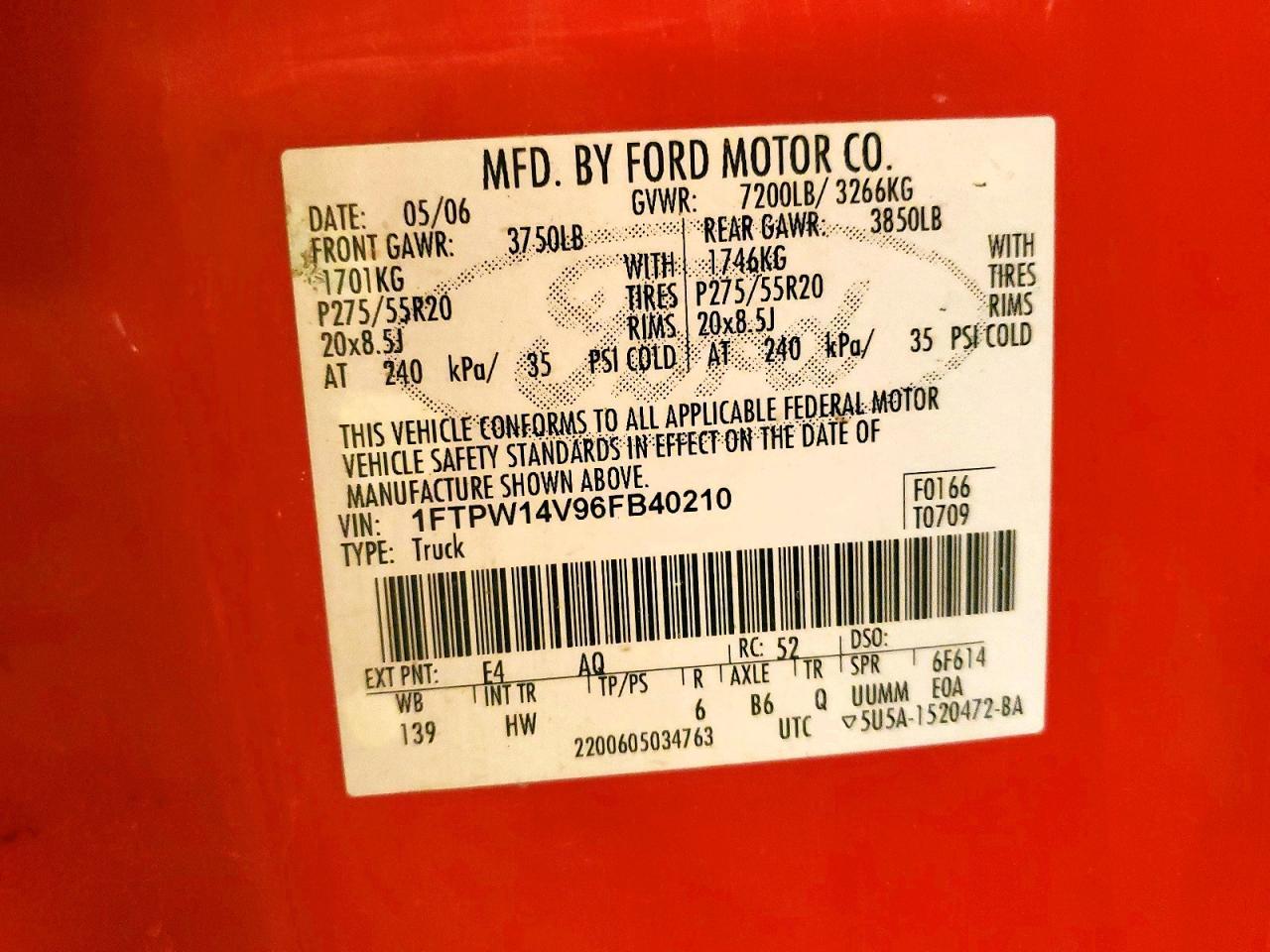 2006 Ford F150 Supercrew