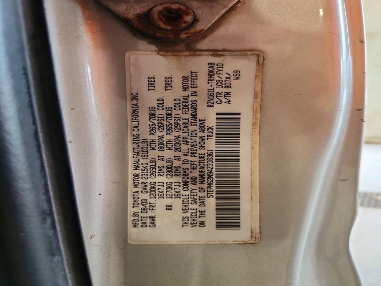 2004 Toyota Tacoma Base