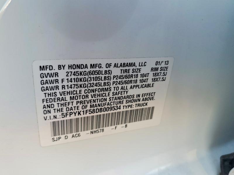 2013 Honda Ridgeline RTL