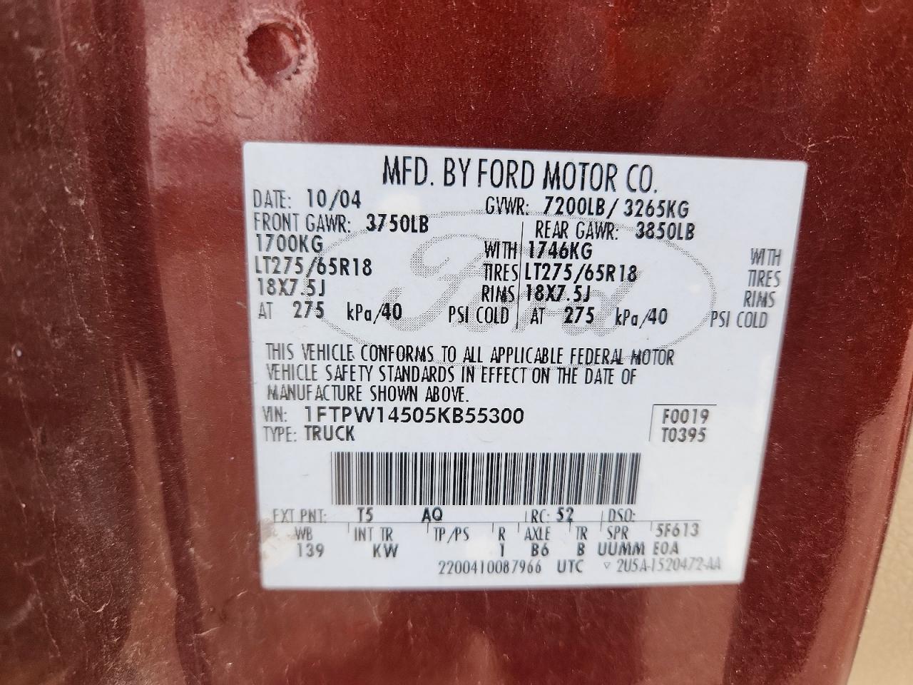 2005 Ford F150 Supercrew
