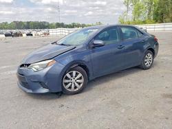 2015 Toyota Corolla le en venta en Dunn, NC