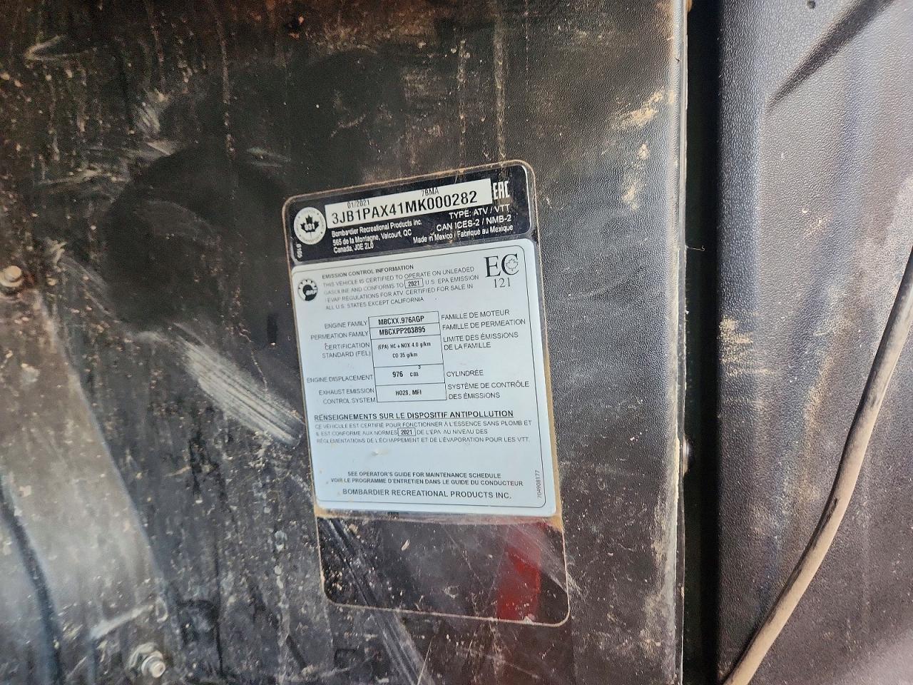 2021 Can-Am Maverick Sport Utility Vehicle