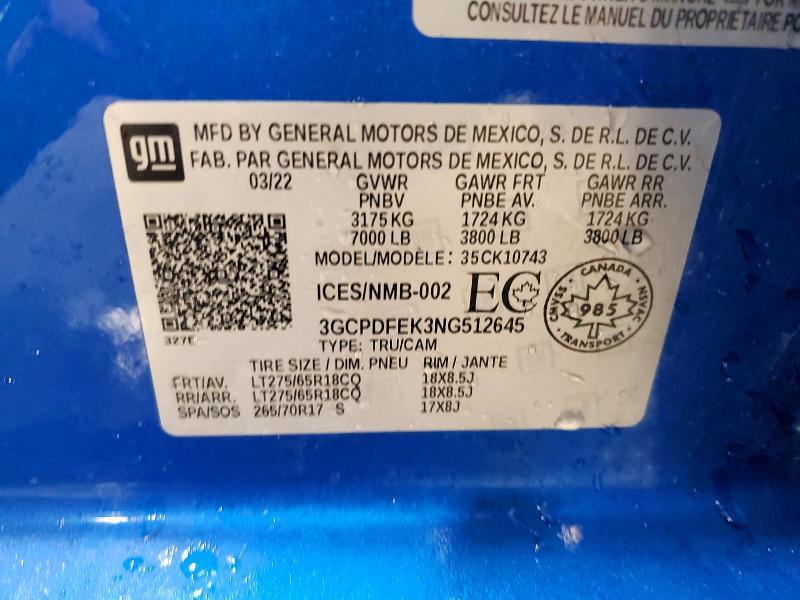 2022 Chevrolet Silverado K1500 LT Trail Boss