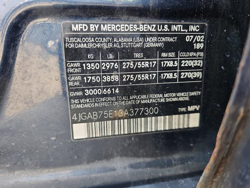 2003 Mercedes-Benz Ml 500