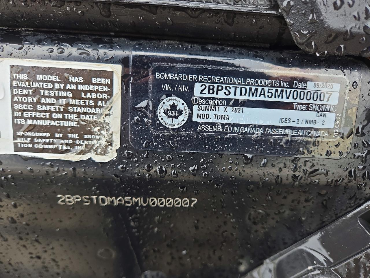 2021 Skidoo Summit X 850 RER