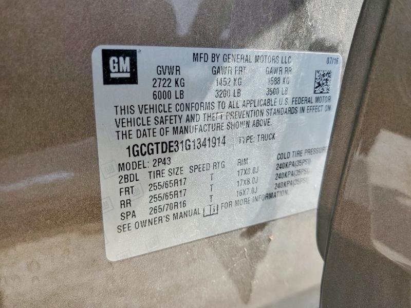 2016 Chevrolet Colorado Z71