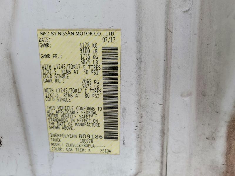 2017 Nissan Nv 2500 hd s