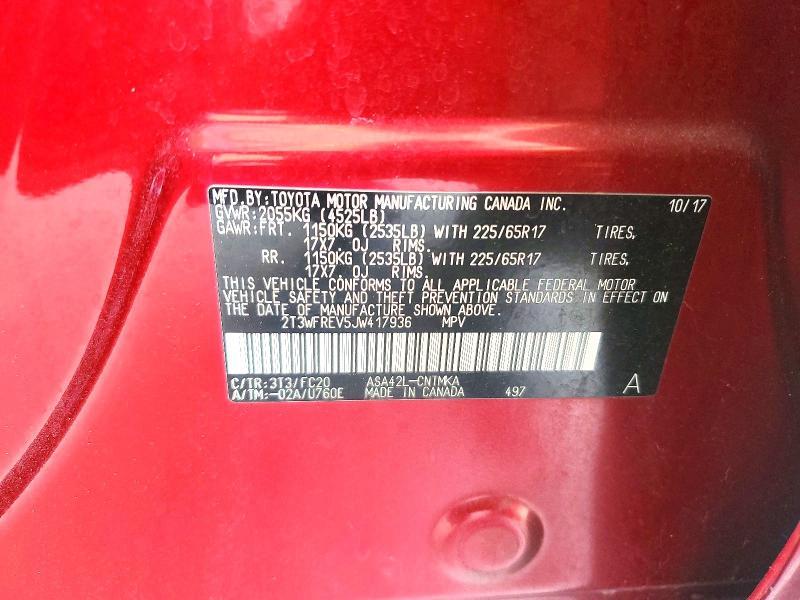 2018 Toyota Rav4 Base