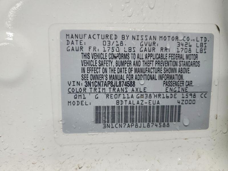 2018 Nissan Versa s Plus