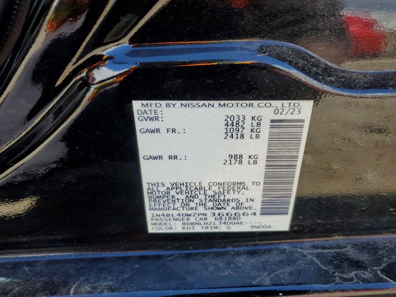 2023 Nissan Altima sv