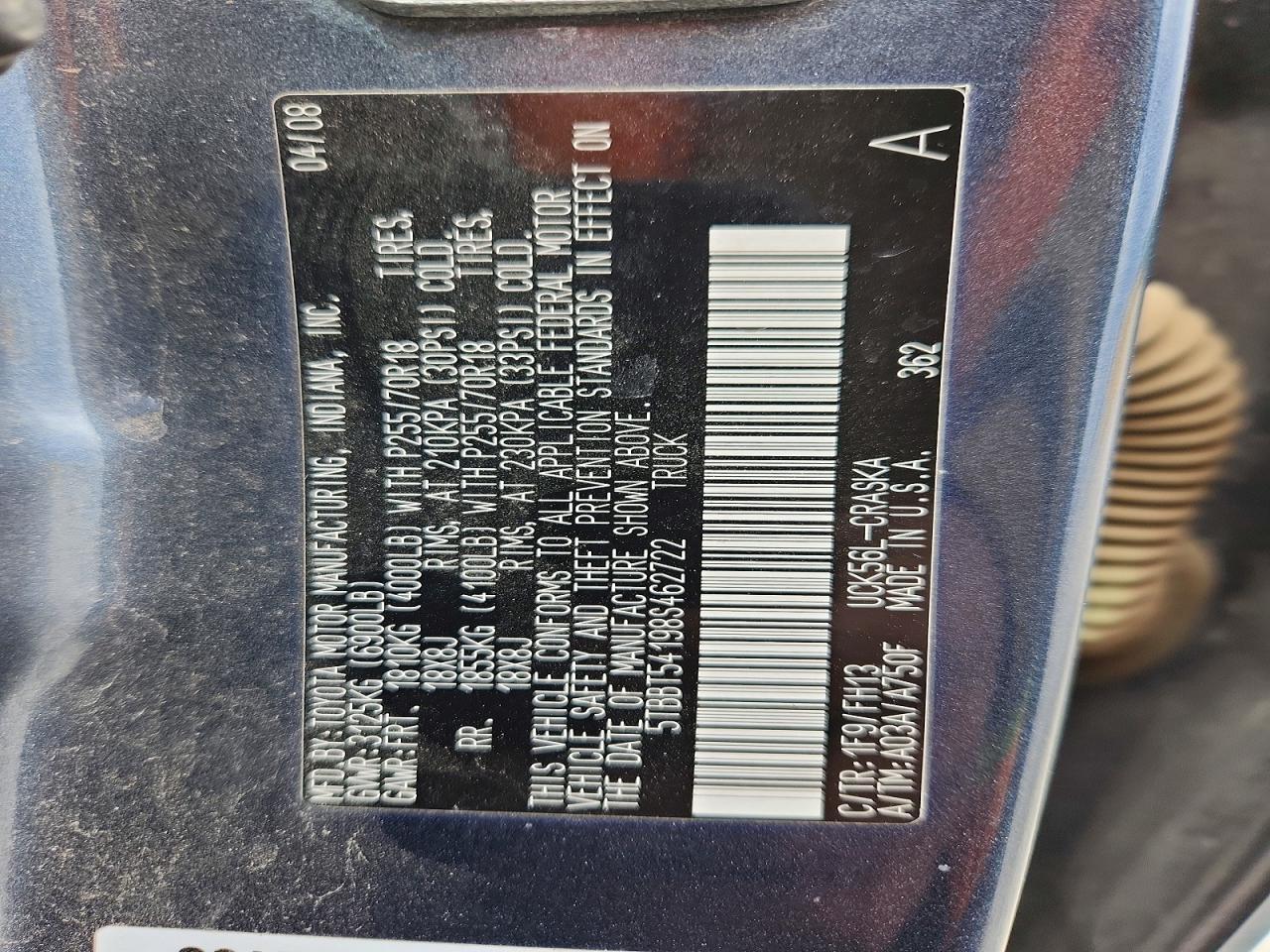 2008 Toyota Tundra Grade