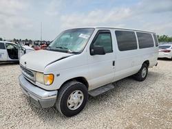Salvage trucks for sale at Houston, TX auction: 2001 Ford Econoline E350 Super Duty Wagon