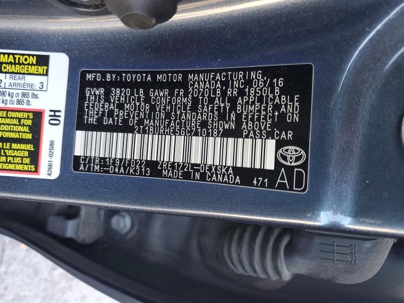 2016 Toyota Corolla s Plus