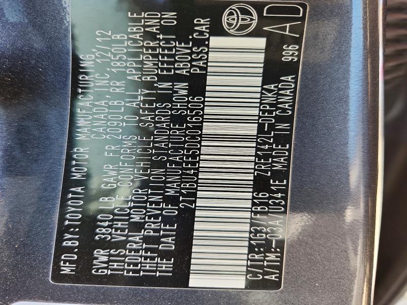 2013 Toyota Corolla le