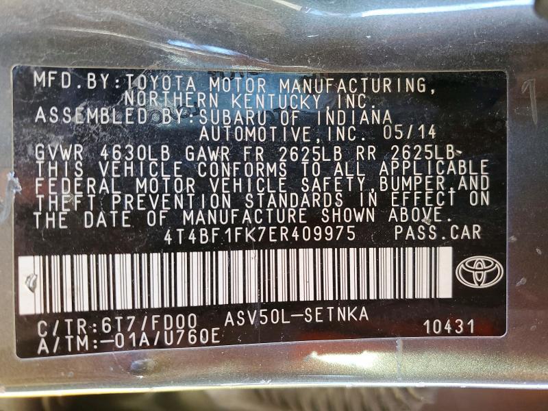 2014 Toyota Camry le